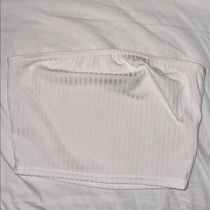 Nasty Gal White Ribbed Tube Top